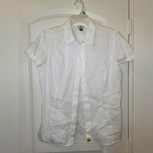 Women's White Short Sleeve Blouse